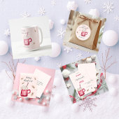 Hot Cocoa Holiday Party Waterverf Kunst Schort