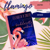Tropische Flamingo's Bruiloft RSVP Briefkaart