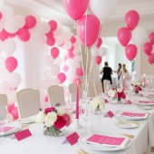 Wedding Simple Modern Deep Pink Kaart