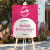 Hot roze pop uitnodigen, Mode poppenfeest Kaart