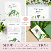 Baby in Bloom Shower Greenery Botanical Wandkleed