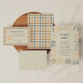 Cowboyhoed Western Gingham Bedankkaart