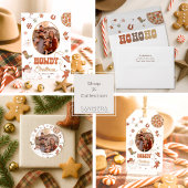 Howdy Westerne kerstfoto Feestdagenkaart