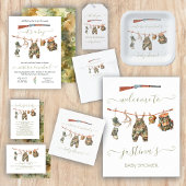 Hunting Camo Boy Baby shower Cadeaulabel