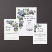 Hydrangea Monogram Krans Bruiloft Kartonnen Onderzetters (Personaliseer de collectie van deze zelfstandige maker.)