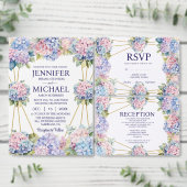 Hydrangea Place Card Guest Table No. Response Kaar Plaatskaartje (Personaliseer de collectie van deze zelfstandige maker.)