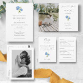 Chique stoffige blauw & wit bruiloft welkomstvak bedankdoosjes