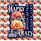 Grappig gelukkig citaat overal druk hart sticker