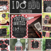 I Do BBQ Couple's Coed Verloving Guest Book Sign Poster