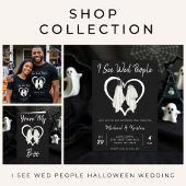 Ik zie Wed People Gothic Ghost Halloween Wedding Programma