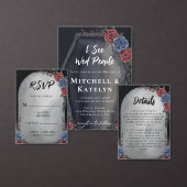 I See Wed People Headstone Floral Gothic Wedding Wandkleed (Personaliseer de collectie van deze zelfstandige maker.)