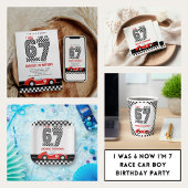 I Was 6 Now I'm 7 Race Car Boy 7th Birthday Party Kaart