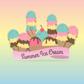 Gestreept Ijsje Ronde Sticker (6)