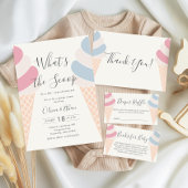 Ice Cream What's The Scoop Pastel Genderonthulling Kaart