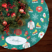 IJzeren Schaatsen, Mittens en Snowflakes Patroon B Kleine Kerstsok