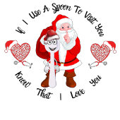 Als ik een lepel gebruik om je te bezoeken ronde sticker