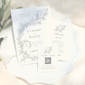 Geïllustreerde Botanische Budget Black & Cream Wed