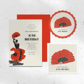 50e Flamenco Danser Verjaardagsfeest Bedankkaart