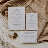 Geïllustreerde grillige bruiloft save the date