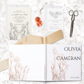 Geïllustreerde Wildflowers bruiloft uitnodigingen