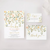 In Bloom Blush Diaper Raffle Enclosure Kaart