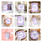 Paarse disco in mijn verjaardagstijd bedankkaart