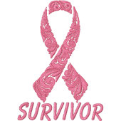 Roze Borstkanker Survivor Fundraiser QR-code Sleutelhanger