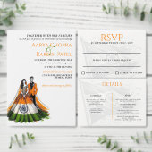 India paar bruiloft uitnodiging (Personaliseer de collectie van deze zelfstandige maker.)