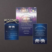 TON LOVE-Elephant Couple Indian Save the Date Aankondigingskaart (Personaliseer de collectie van deze zelfstandige maker.)