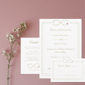 Infinity Liefde Dubbel Geluk Blush Dank u Ronde Sticker