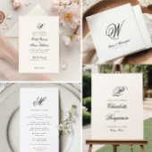 Elegant Achternaam Initiaal Weddenschap Welkomstte Poster