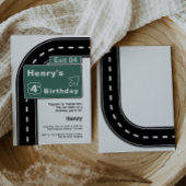 Interstate Sign Birthday Invitation Kaart