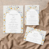 Wildflower tuin lente zomer bruiloft RSVP kaartje (Personaliseer de collectie van deze zelfstandige maker.)
