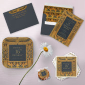  Goud Egyptisch thema Verjaardag Elegant Blauw Servet
