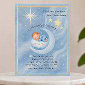 Baby Boy Shower Nodig Moonlight Stars Waterverf ui Papieren Bordje