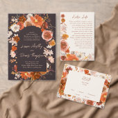 Terracotta Cream Floral Wedding Arch Save The Date (Personaliseer de collectie van deze zelfstandige maker.)