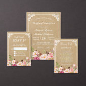 Mooie Rustic Flowers Kraft | Weddenschap Hartelijk Cadeaulabel (Personaliseer de collectie van deze zelfstandige maker.)