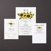 Zonnebloemen land rustieke bruiloft dank u briefkaart (Personaliseer de collectie van deze zelfstandige maker.)