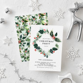 Winterberry en Holly Greenery verlovingsfeest Kaart