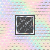 Iridescent Faux Holographic Pattern Monogram Notitieboek