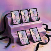 Iridescent Holographic Gothic Tattoo Artist Visitekaartje