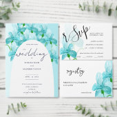 Artistic Blue Iris Bloemen Waterverf Kaart (Personaliseer de collectie van deze zelfstandige maker.)