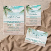 Island Breeze geschilderd strand bruiloft RSVP Rea (Personaliseer de collectie van deze zelfstandige maker.)