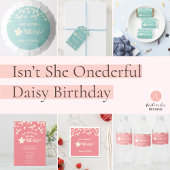 Is ze niet de liefste Daisy 1st Birthday Cute Flow Waterfles Etiket