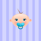 Het is een Jongen Baby Gezicht Blauw - Grote Gift  Large Cadeautasje