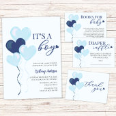 Blue Heart Valentijnse Baby showers Servet