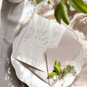 Baby Girl Pink Hot Air ballon Bedankkaart