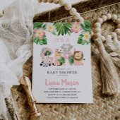 Oerwoud Safari Het is een meisje Baby shower Waterfles Etiket