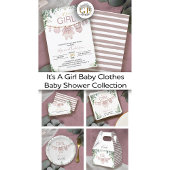 Het is een meisje Boho Baby shower Luier Raffle Ti Informatiekaartje