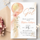 Roze Gouden Ballon Eucalyptus groen dank u Bedankkaart